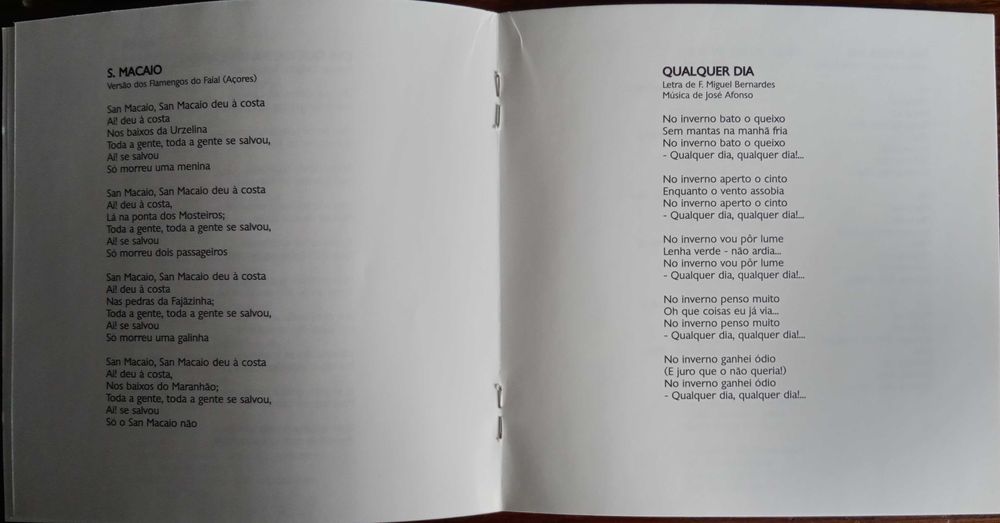 José Afonso	- - - - -		Contos Velhos, Rumos Novos	- - - - -	CD