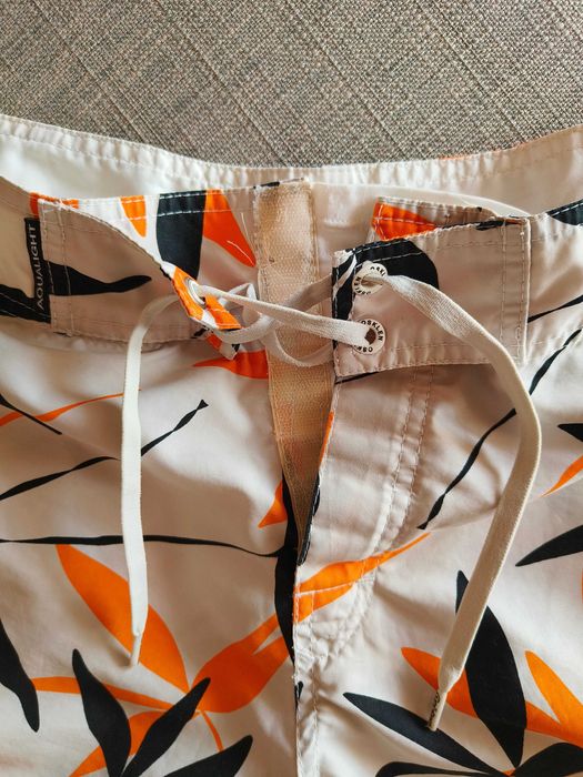 Calções de banho / Bermuda Surf Osklen t42 Folhas pretas e laranja