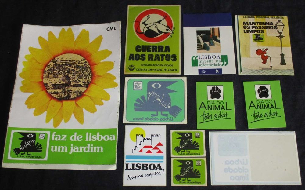 Autocolantes antigos Câmara Municipal de Lisboa