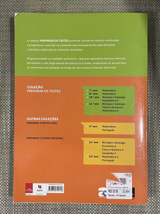 Livro Preparar os Testes 11 Física e Química