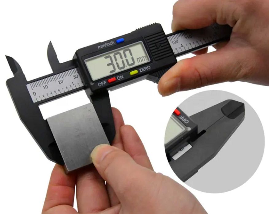 Suwmiarka elektroniczna cyfrowa wyświetlacz LCD miarka 150mm + bateria