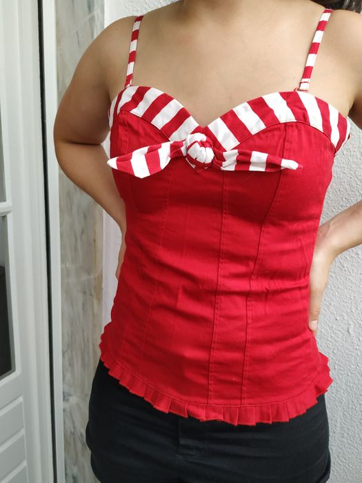 Top estilo marinheiro - com ou sem alças