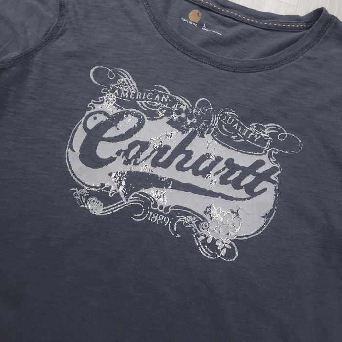 Camisa Carhartt de manga comprida com estampado vintage, estilo roupa