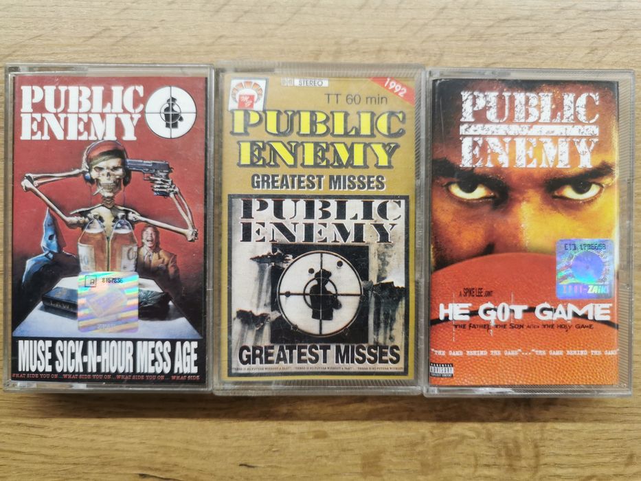 Public Enemy - Zestaw 3 Kasety Magnetofonowe | Unikaty | Lata 90.