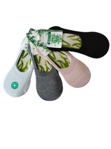4 pary stopki Bambusowe damskie skarpetki gładkie 35-38