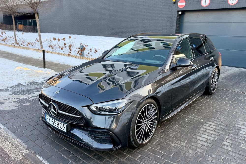 Mercedes-Benz Klasa C 4Matic, AMG, Faktura VAT23%, Salon POLSKA, Digital Light, Burmester