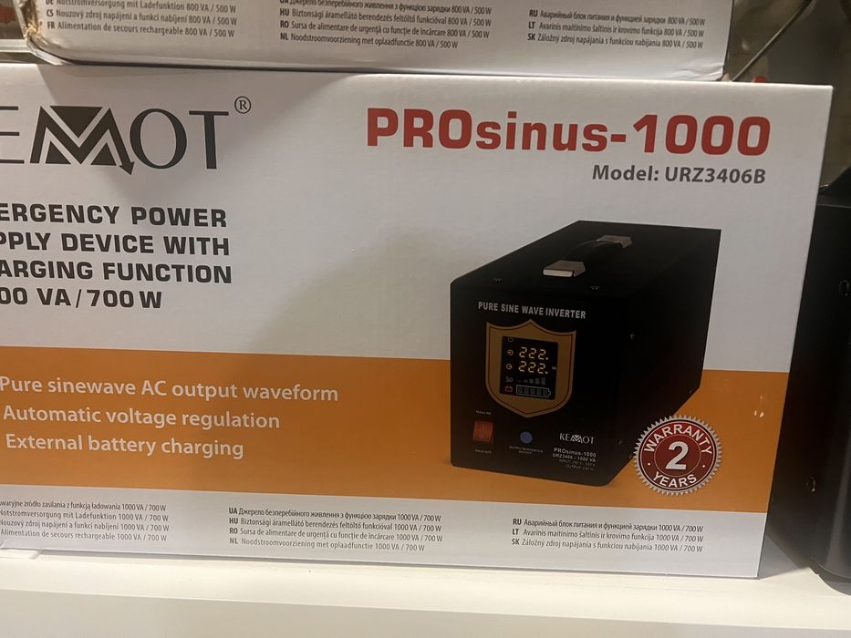 ДБЖ безперебійник ОРИГІНАЛ не китай  інвертор KEMOT 800 1000 prosinus