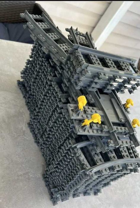 Рельсы Lego City оригинал, стрелки для железной дороги, поезд Лего