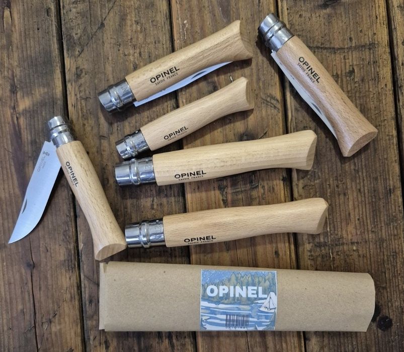 Opinel Inox 9 Франція гострий ніж сталь нержавійка ручка дерево бук Опінель компактна девяточка брелок