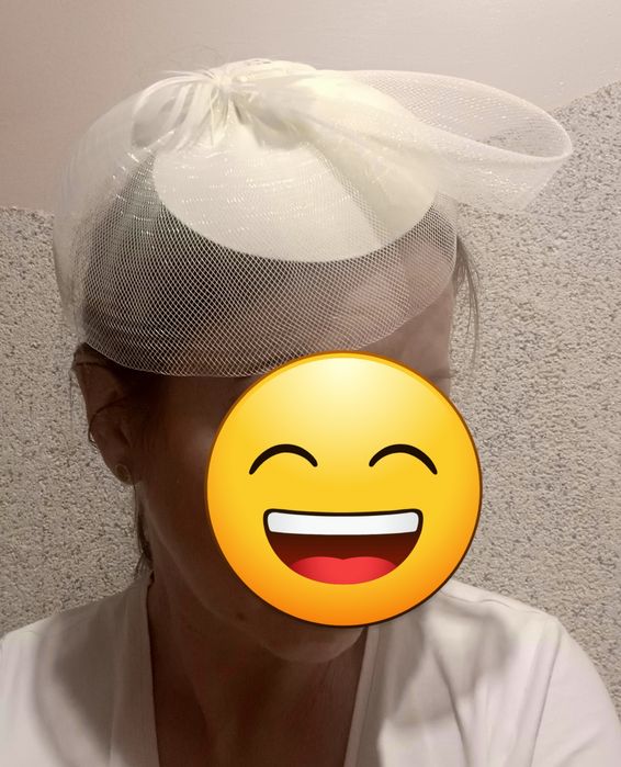 Fascynator,toczek,stroik na włosy,ślub