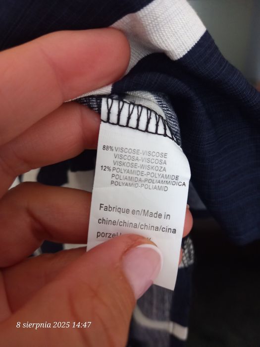 Piękny letni włoski komplet koszula i spodnie L/XL