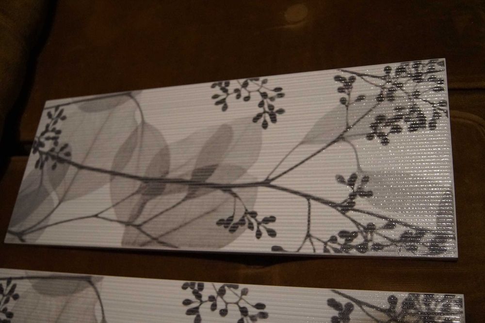 płytka dekor opoczno orisa white flower 20 x 50 cm