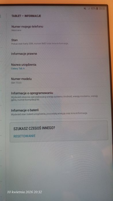 Tablet Samsung Galaxy Tab A SM-T55 z LTE (karta SIM)