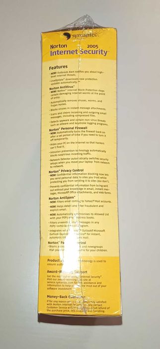 Norton Internet Security 2005 Symantec oprogramowanie antywirusowe.
