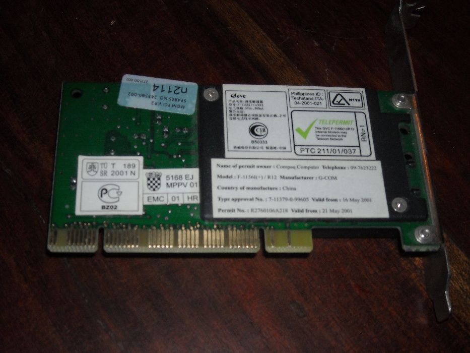 Placa de rede e modem antigos64286057116930122