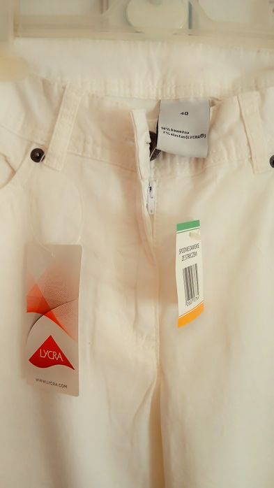Białe spodnie damskie 40 Nowe