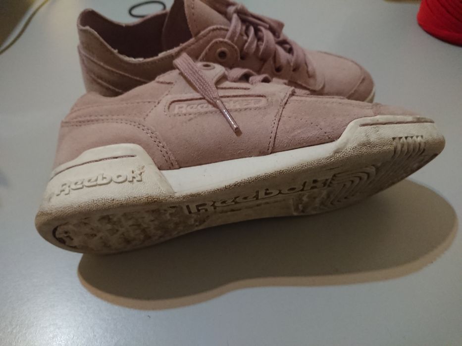 Sapatilhas tenis reebok workout rosa palido tam 35,5