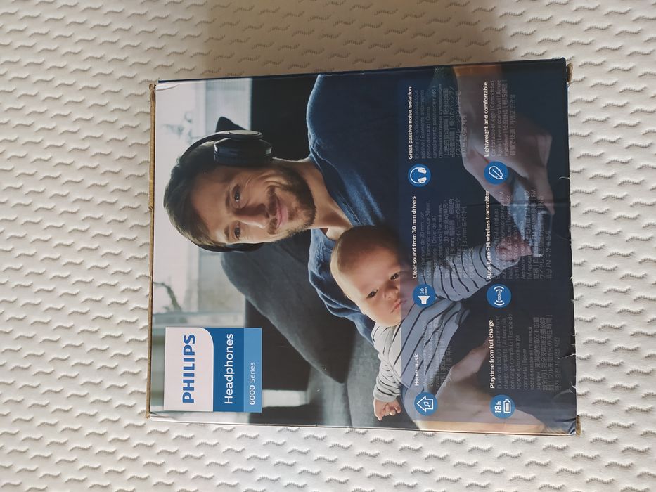 Słuchawki bezprzewodowe nauszne radiowe Philips TH  TAH 6005BK/10