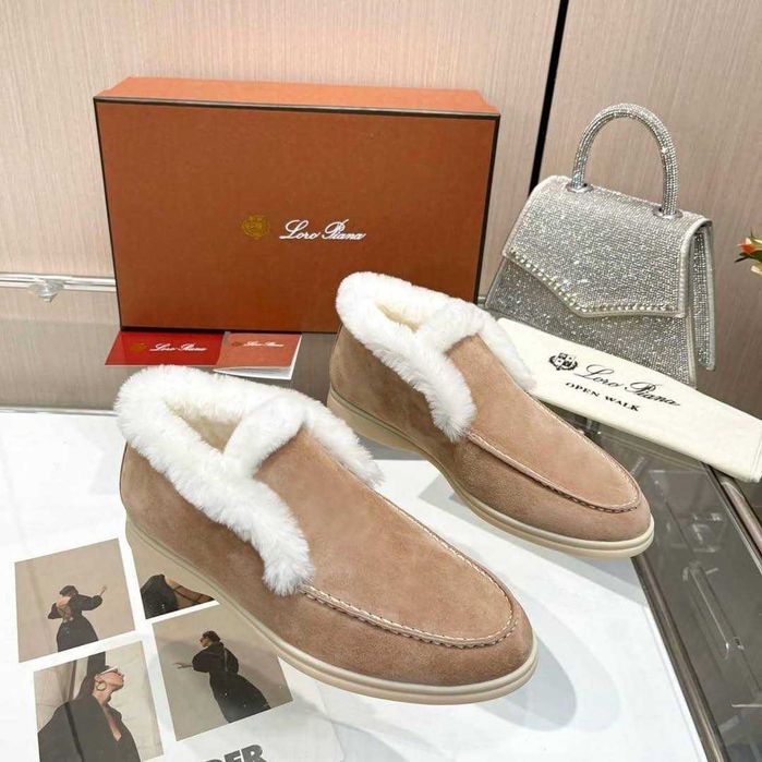 Loafersy Zimowe Loro Piana Open Walk - 38