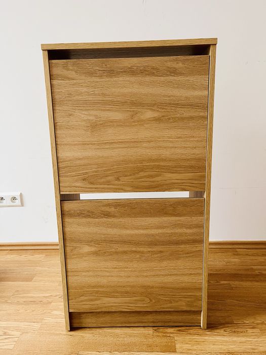 Szafka na buty ikea bissa beżowa brązowa dąb