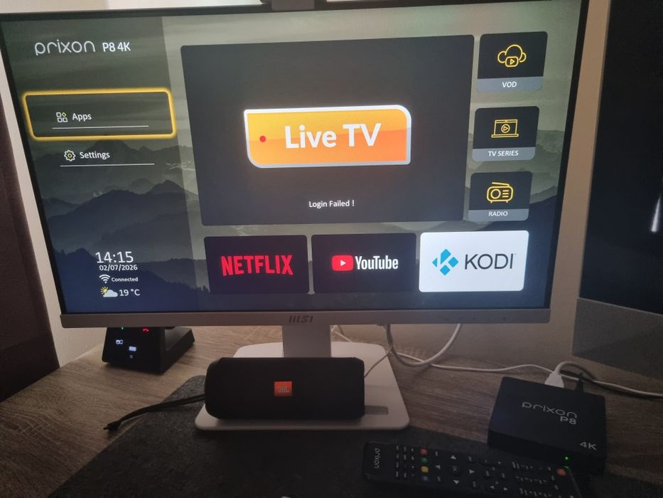 Box IPTV Prixon P8 4K UHD – Como Nova (Na Caixa Original)