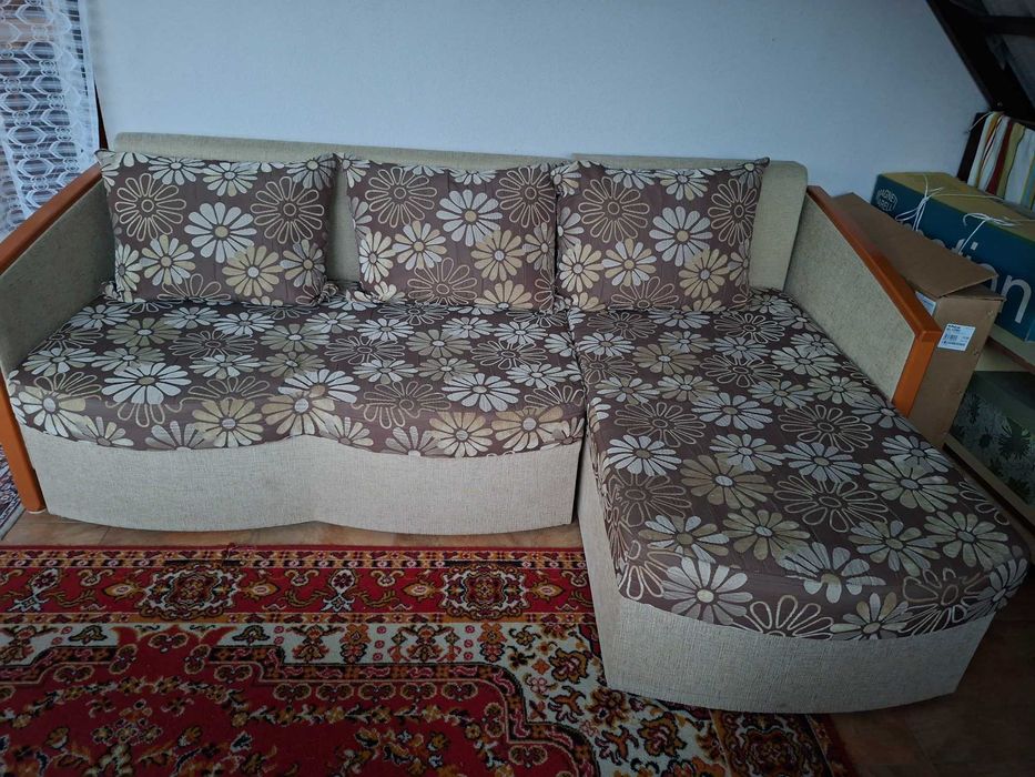 Narożnik rozkładany beżowy