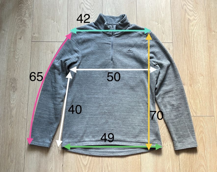 Флісова спортивна кофта Quechua Decathlon сіра