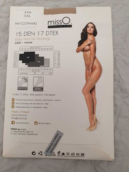 Pończochy samonośne beżowe