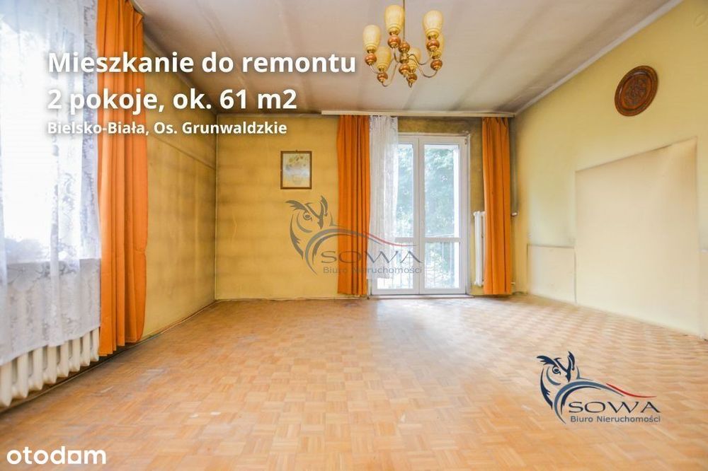 Przestronne mieszkanie do remontu|Os. Grunwaldzkie