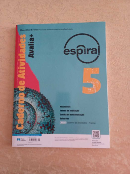 Caderno de Atividades: - Espiral - Matemática - 5.º Ano  (NOVO)