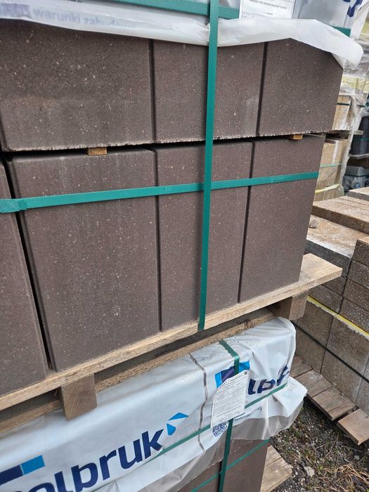 Obrzeże palisadowe 8x30x50 brązowe, szare, grafitowe,