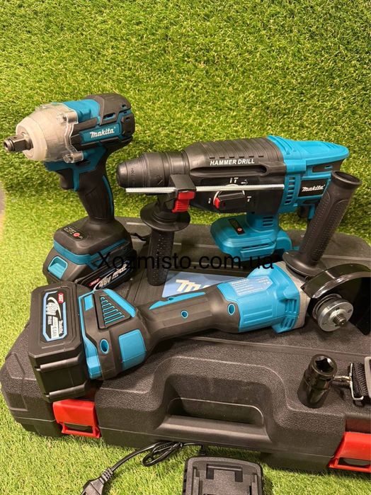 Makita 3в1 BRUSHLESS болгарка гайковерт перфоратор 48вь 6ам Руминия