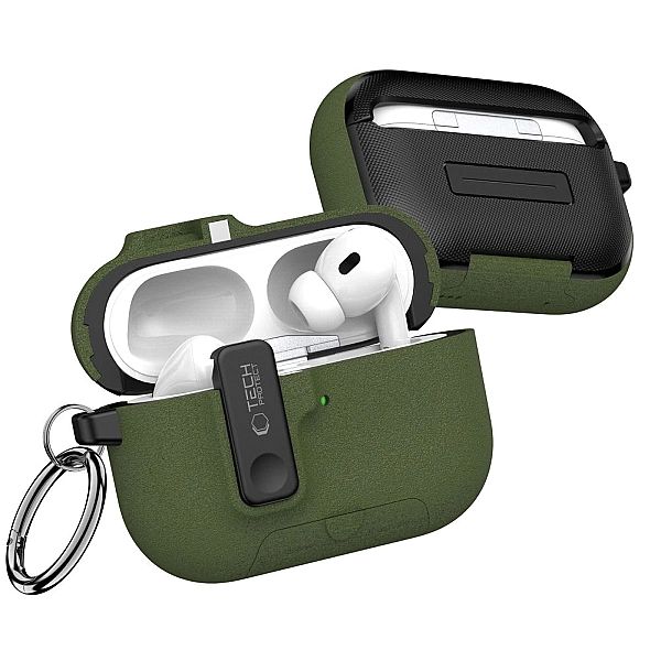 Etui Tech-Protect Slim Hook na AirPods Pro 3 - Zielone