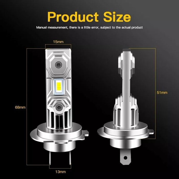 Lampas h7 led 60w 12000lm canbus para motos yamaha super tenere 1200