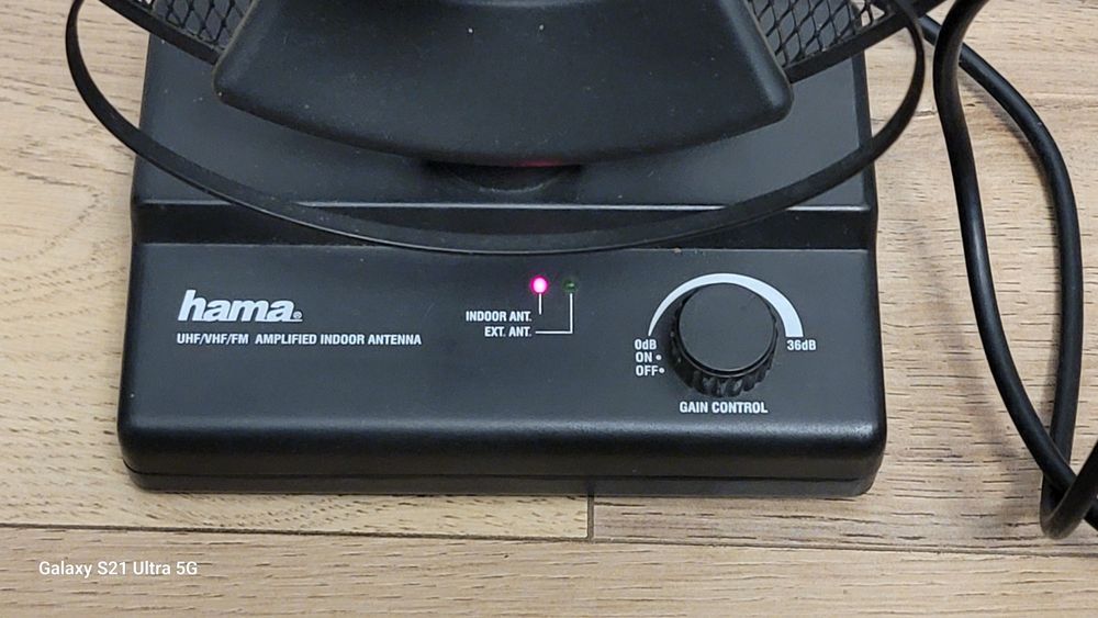 Hama Antena pokojowa DVB-T2 cyfrowa i analogowa do telewizora/radia