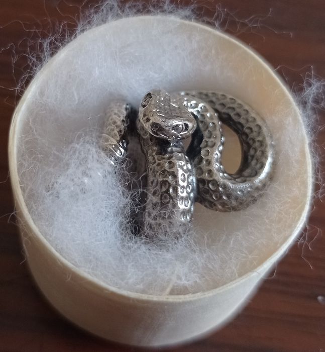 Anel Cobra de Prata