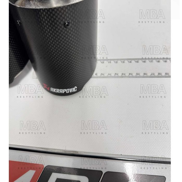 Выхлоп на BMW G30 M Akrapovic карбон скошенный