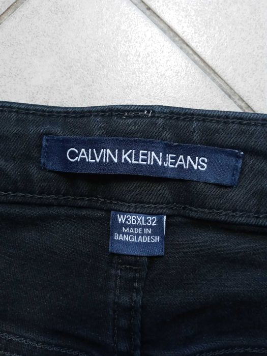 Męskie spodnie jeansowe Calvin Klein slim stretch W36 L 32
