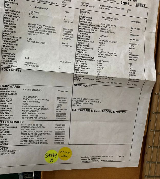 Fender Custom Shop 69 Limited E.