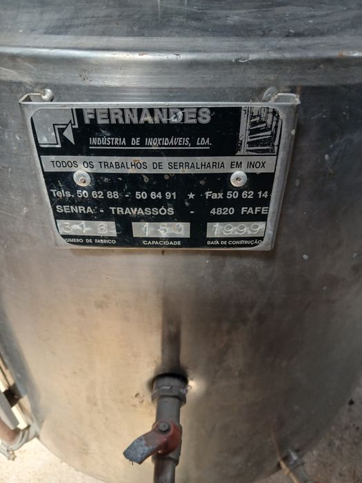 Cuba de inox semi nova