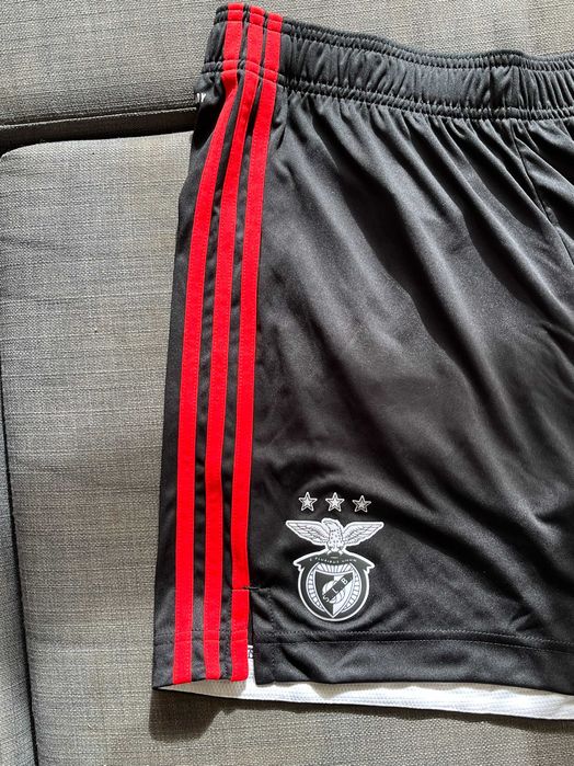 Calções Pretos Oficiais Benfica Adidas 2020, 2021