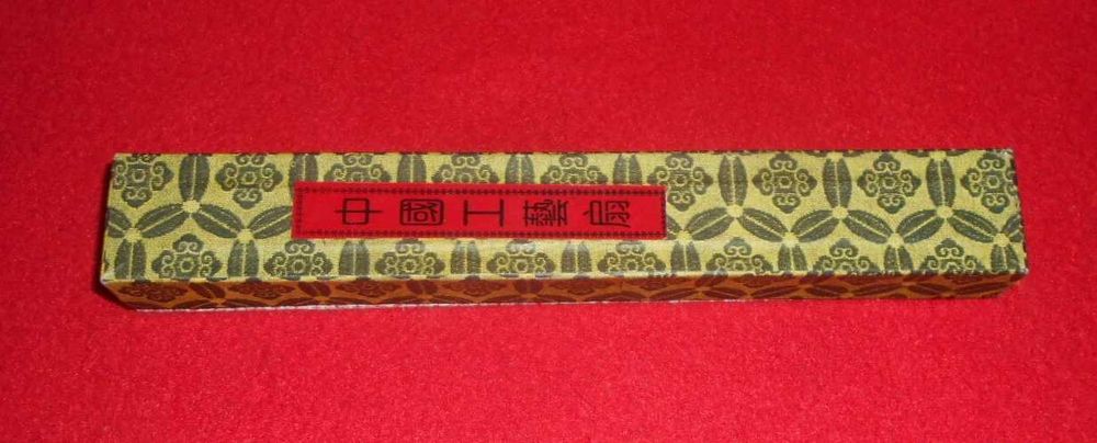 Leque de bambu dobrável feito à mão com caixa original