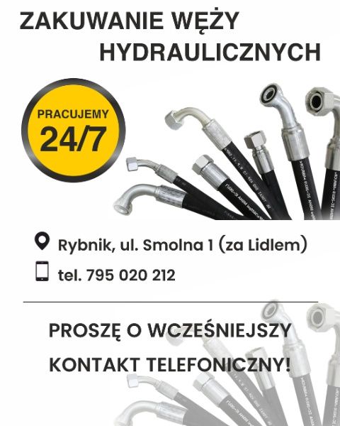 Zakuwanie węży hydraulicznych CAŁODOBOWO!