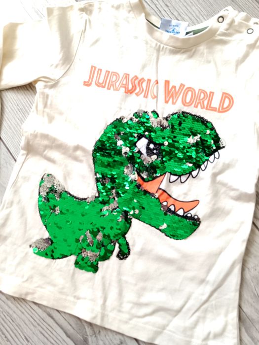 Bluzka z cekinami dinozaur TRex jurassic world