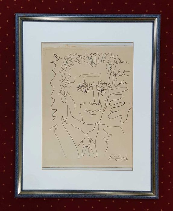 Frédéric Joliot-Curie - Pablo Picasso - Tusz na papierze 26.2.59