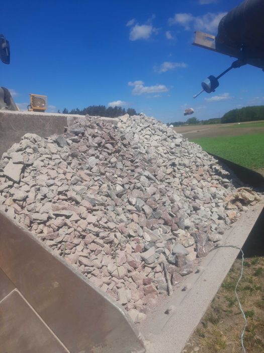 Gruz,destrukt,kliniec, kamienno betonowy z kruszarki, utwardzenie,