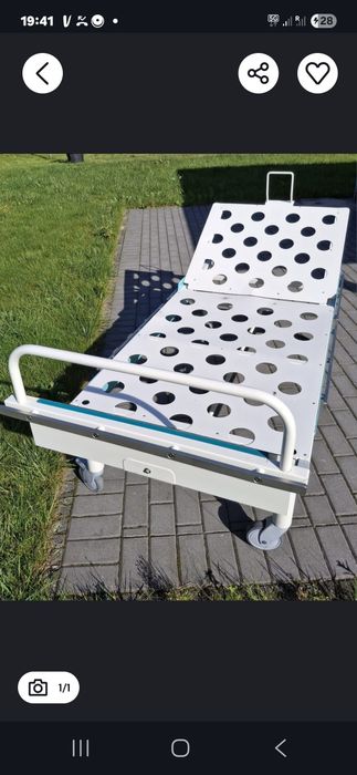 Łóżko szpitalne stan bdb. 200x80 zamiana na łóżko do masażu.