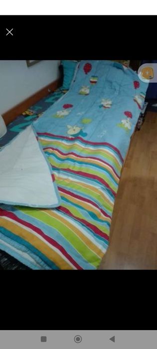 Edredom de criança cama solteiro e cortinados