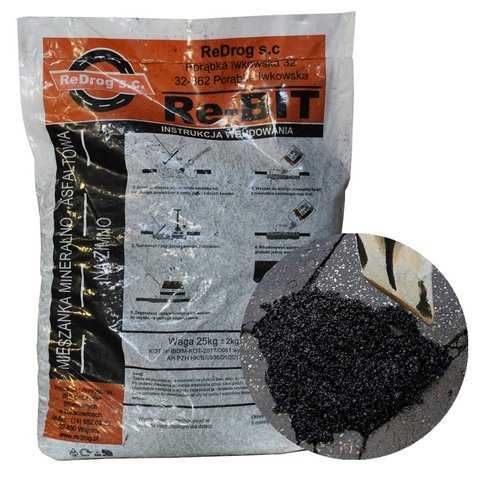 Masa bitumiczna ASFAL NA ZIMNO w workach 25kg SUPER OFERTA