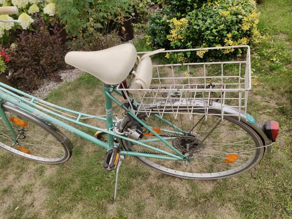 Miętowy rower damski